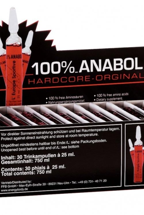 100% ANABOL HARDCORE-ORIGINAL, 30X25ml